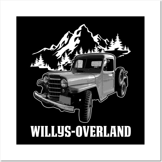 Willys-Overland Truck jeep car name Wall Art by Madisen Harvey